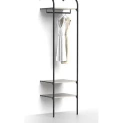 Eteisen säilytysjärjestelmä Mirror Line Nivo, tangolla ja hyllyillä, leveys 60cm, mittatilaus