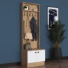 Eteisen säilytyskokonaisuus Linento Furniture M16-2254, ruskea/valkoinen