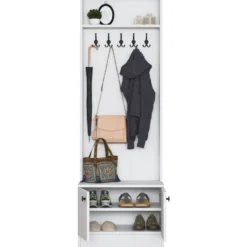 Eteisen säilytyskokonaisuus Linento Furniture M16-1572, valkoinen