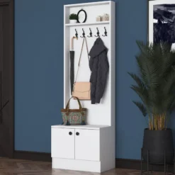Eteisen säilytyskokonaisuus Linento Furniture M16-1572, valkoinen