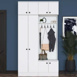 Eteisen säilytyskokonaisuus Linento Furniture EA145, 119.6x226.4cm