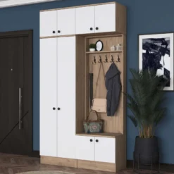 Eteisen säilytyskokonaisuus Linento Furniture EA145, 119.6x226.4cm