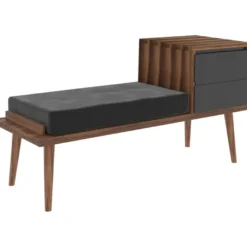 Eteispenkki Linento Furniture Rino, leveys 120cm, ruskea/antrasiitti
