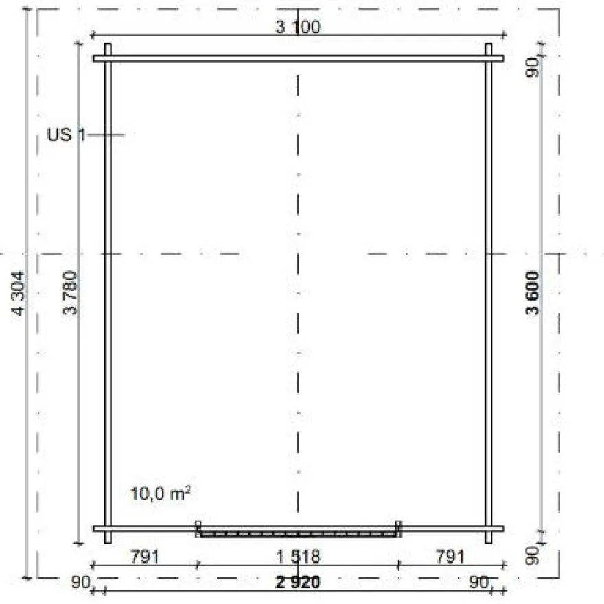 Grillikatos LP Garden G-M, 10m², harjakatto
