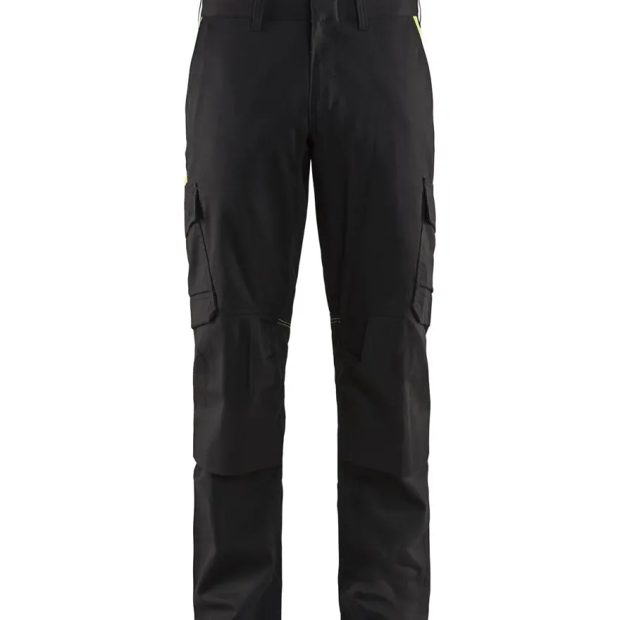 Housut Blåkläder 1448 Stretch, musta/keltainen