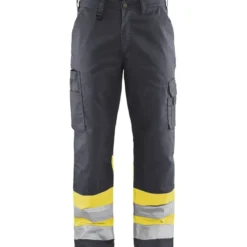 Huomiohousut Blåkläder 1564 Highvis, harmaa/huomiokeltainen