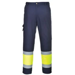 Huomiohousut Portwest E049 Combat, keltainen/sininen
