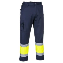 Huomiohousut Portwest E049 Combat, keltainen/sininen