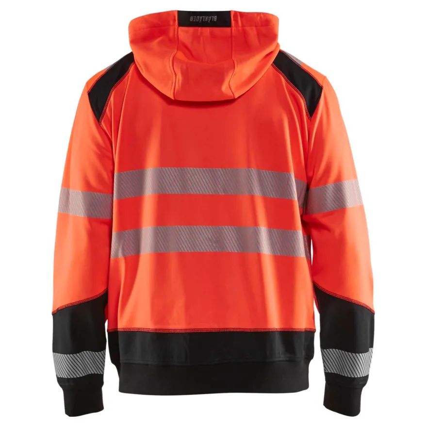 Huppari Blåkläder 3546 Highvis, huomiopunainen/musta