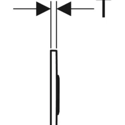 Huuhtelupainike, Geberit Omega20, 2-H, mattakromi, kromattu, Verkkokaupan poistotuote