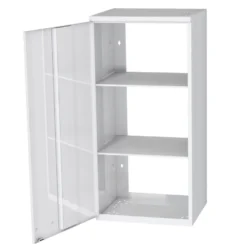 Hyllykaappi Polaria 400x850x350 mm, yläkaappi vasenkätinen, 2 hyllyä, valkoinen