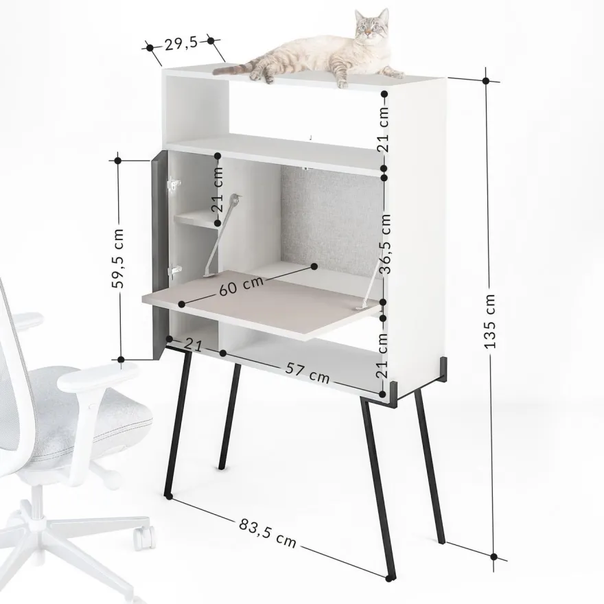 Hylly Linento Furniture Tatti, ruskea/keltainen