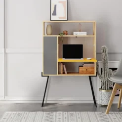 Hylly Linento Furniture Tatti, ruskea/keltainen