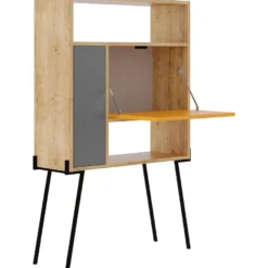 Hylly Linento Furniture Tatti, ruskea/keltainen