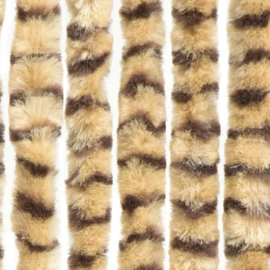 Hyönteisverho beige ja ruskea 100x220 cm chenille