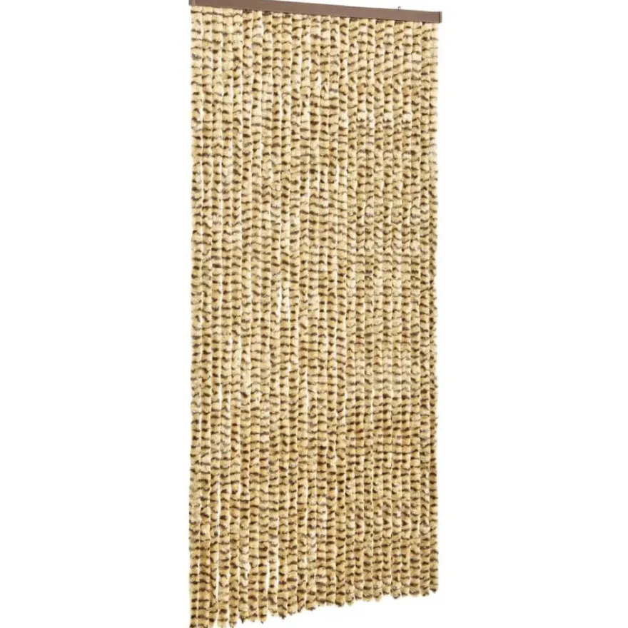 Hyönteisverho beige ja ruskea 100x220 cm chenille