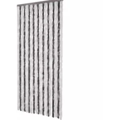Hyönteisverho harmaa ja valkoinen 90x220 cm chenille