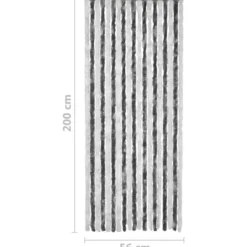 Hyönteisverho harmaa ja valkoinen 56x200 cm chenille