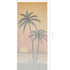 Hyönteisverho oveen, bambu, 90x200cm