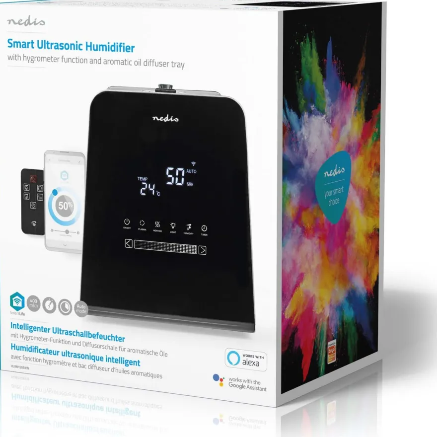 Ilmankostutin Nedis SmartLife Wi-Fi HUMI150BKW, musta