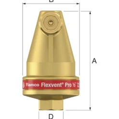 Ilmanpoistin Flamco Flexvent Pro, automaattinen, 1/2"