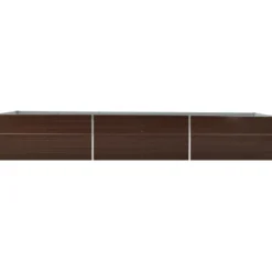 Istutuslaatikko galv. teräs 480x80x45 cm ruskea