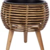 Istutuslaatikko Home4You WICKER 28x28xK28 cm, vaaleanruskea
