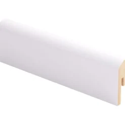 Jalkalista Maler R10 Pyörre, 12x42x2750mm, MDF, puhdas valkoinen