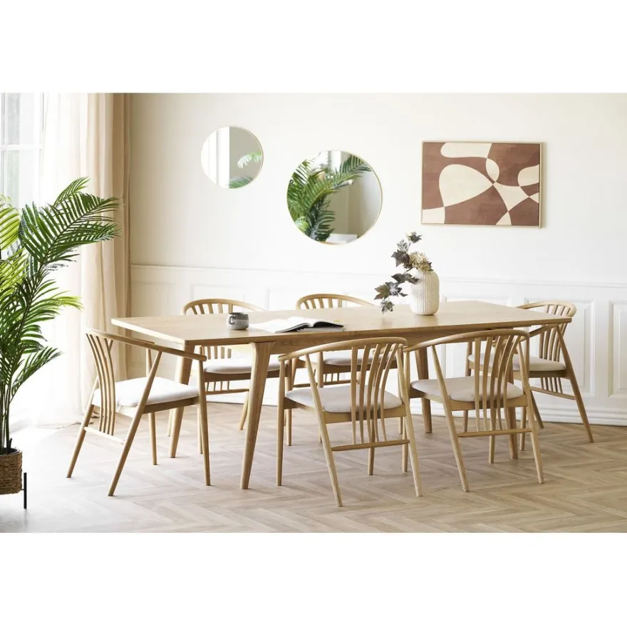Jatkettava ruokailuryhmä House Nordic Darwin/Agustin, 6-istuttava, tammi