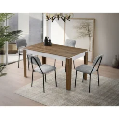 Jatkettava ruokapöytä Linento Furniture Cunda-298X, 140/175x80cm