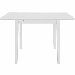 Jatkettava ruokapöytä valkoinen (80-120)x80x74 cm mdf