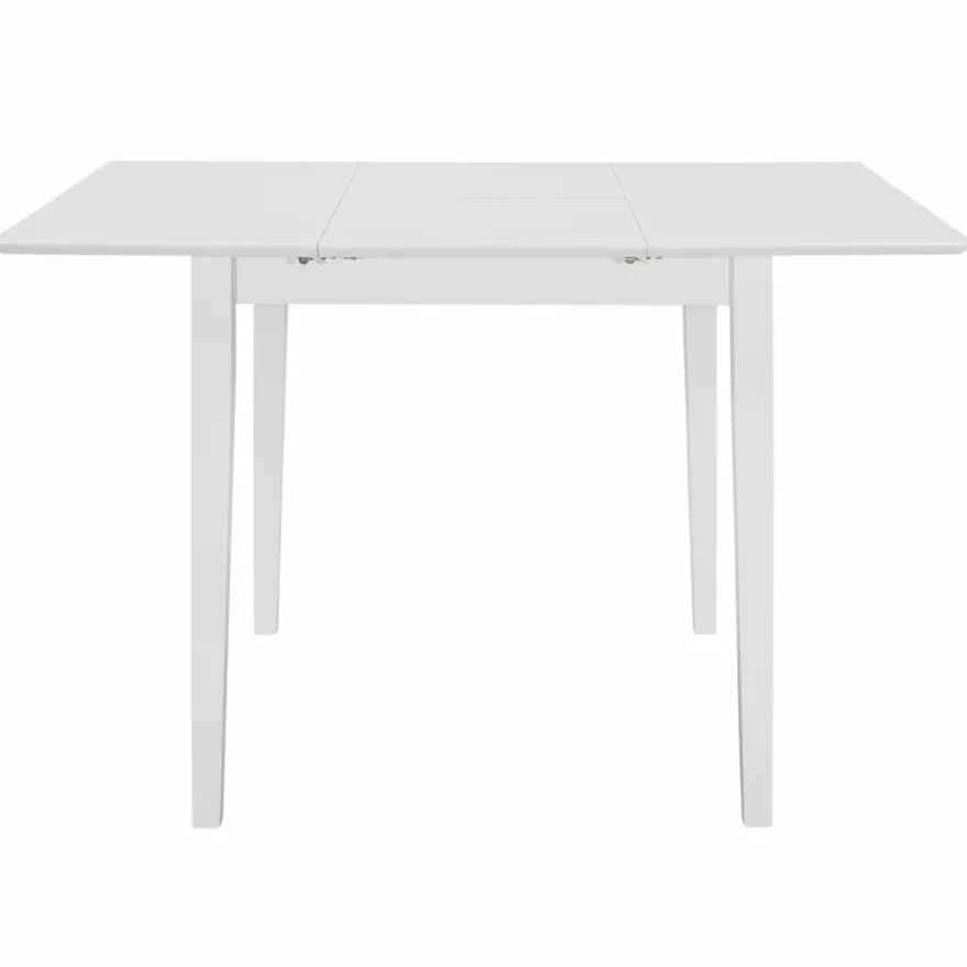 Jatkettava ruokapöytä valkoinen (80-120)x80x74 cm mdf