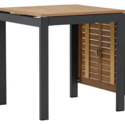 Jatkettava ruokapöytä Venture Home Diego, 70/130x70cm, ruskea/musta