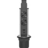 Jatkojohto Gelia Pop up 2+2, 2m, 2-osainen + 1xUSB-A + 1xUSB-C, musta/harmaa