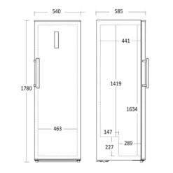 Jääkaappi Scandomestic SKS346W, 55cm, 290 l, valkoinen