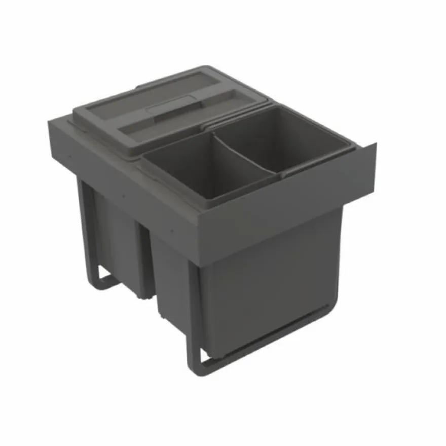 Jätelajitteluvaunu IMA Select Base, 2x13L, tummanharmaa