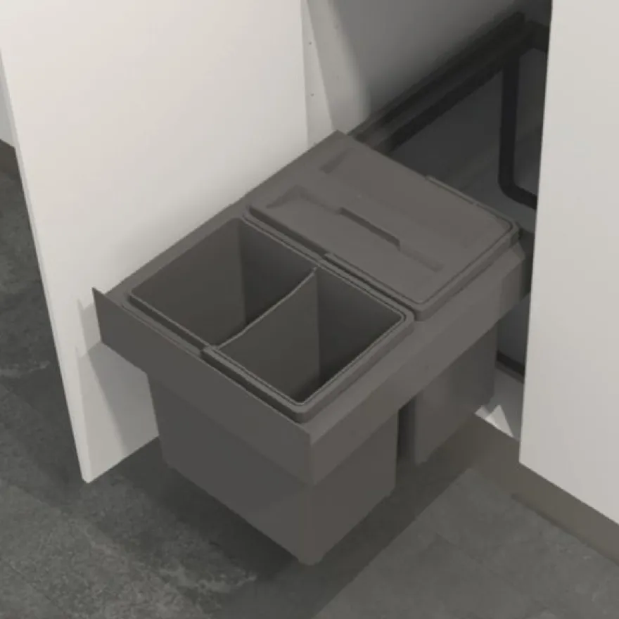 Jätelajitteluvaunu IMA Select Base, 2x13L, tummanharmaa