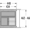 Jätevaunu Savo CARGO, 50cm, 2x13+1x17 l