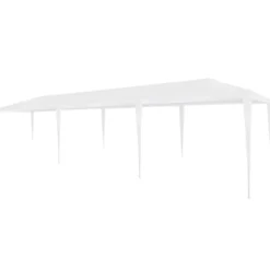 Juhlateltta 3x9m, polyeteeni, valkoinen