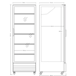 Juomakaappi Scandomestic SD726BE, 70cm, 592 l, musta