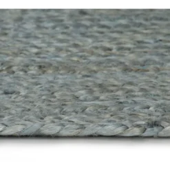 Juuttimatto, Ø150cm, käsinkudottu, oliivinvihreä