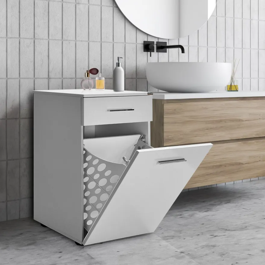 Kaappi Linento Furniture ADR-611-PP-1, 52x83cm, valkoinen