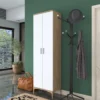 Kaappi Linento Furniture EA116-2746, 60x198.6cm, valkoinen/ruskea