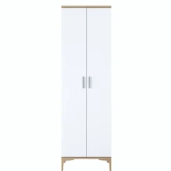 Kaappi Linento Furniture EA116-2746, 60x198.6cm, valkoinen/ruskea