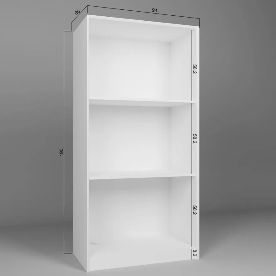 Kaappi Linento Furniture Lucas 5, valkoinen