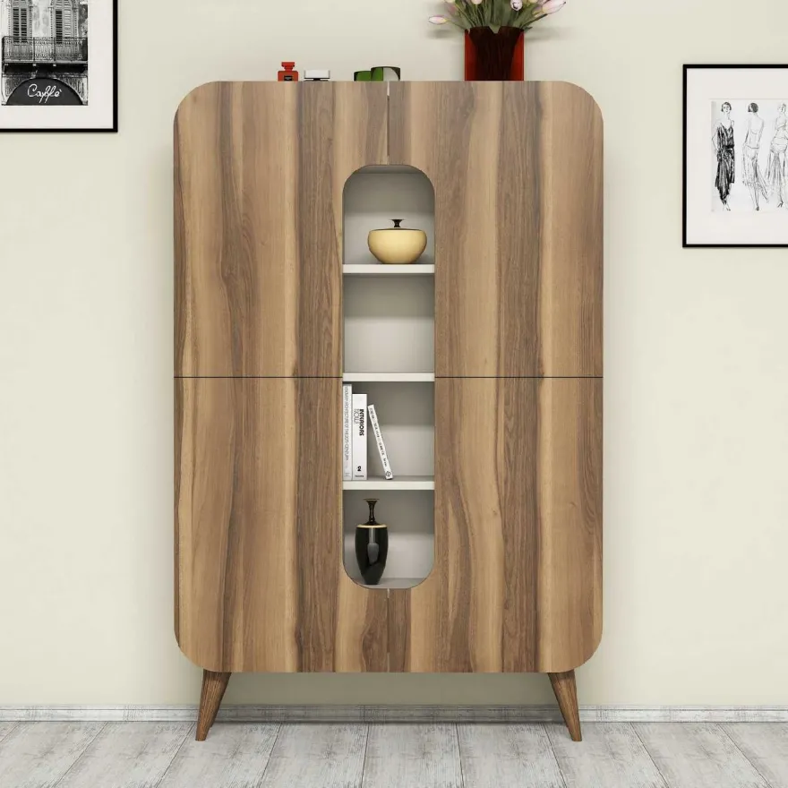Kaappi Linento Furniture Mine pähkinä/kerma