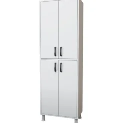 Kaappi Linento Furniture M4-1103, korkeus 191cm, leveys 62.6cm, valkoinen