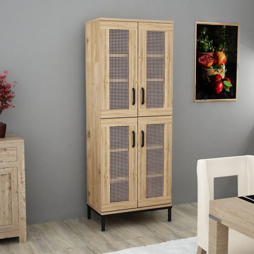 Kaappi Linento Furniture Netto V1, ruskea