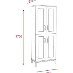 Kaappi Linento Furniture Netto V1, ruskea