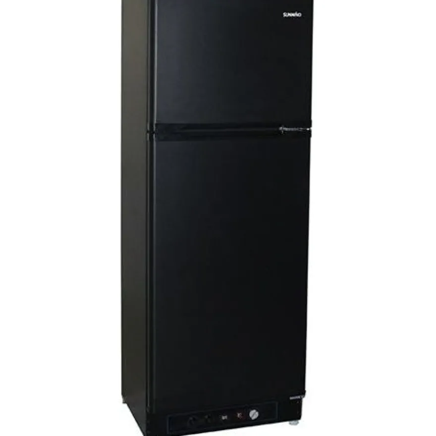 Kaasujääkaappi pakastelokerolla Sunwind Ventus 225, 60cm, 167/46 l, musta